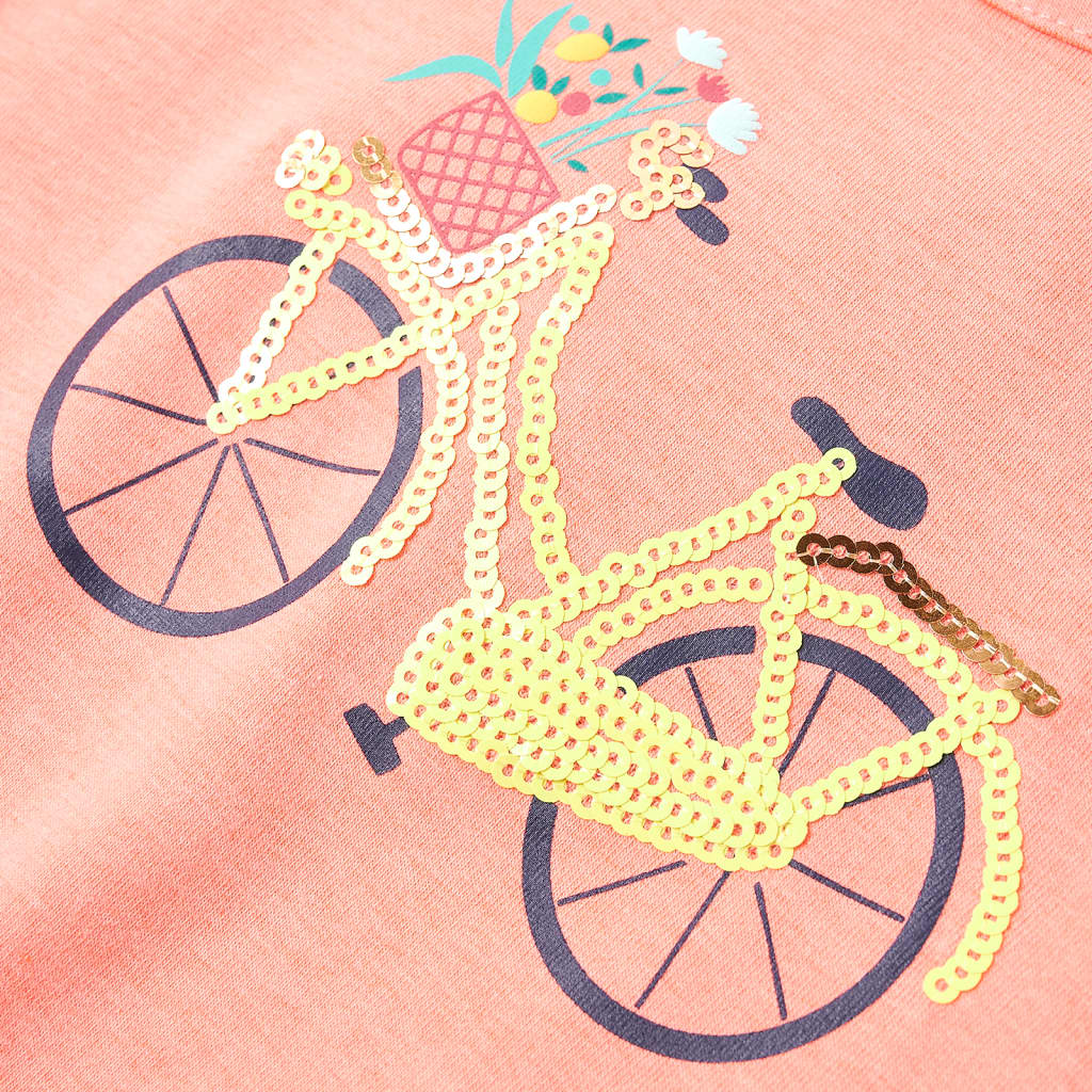 Kindershirt 104 neonkoraalkleurig Koraal
