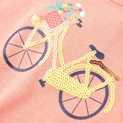 Kindershirt 104 neonkoraalkleurig Koraal