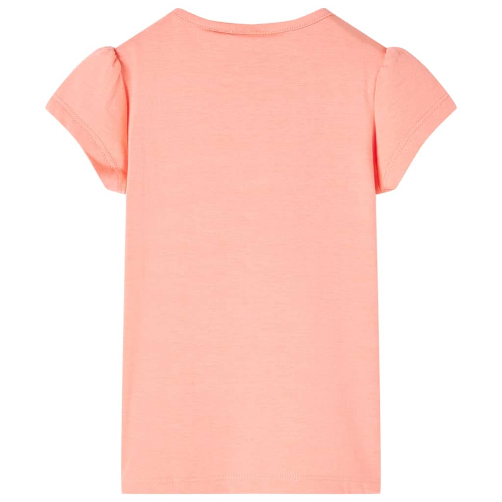 Kindershirt 116 neonkoraal Koraal