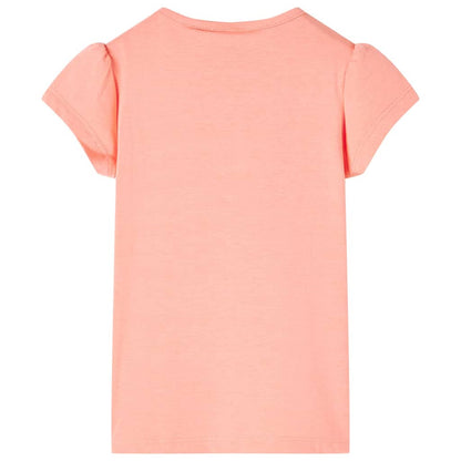 Kindershirt 116 neonkoraal Koraal