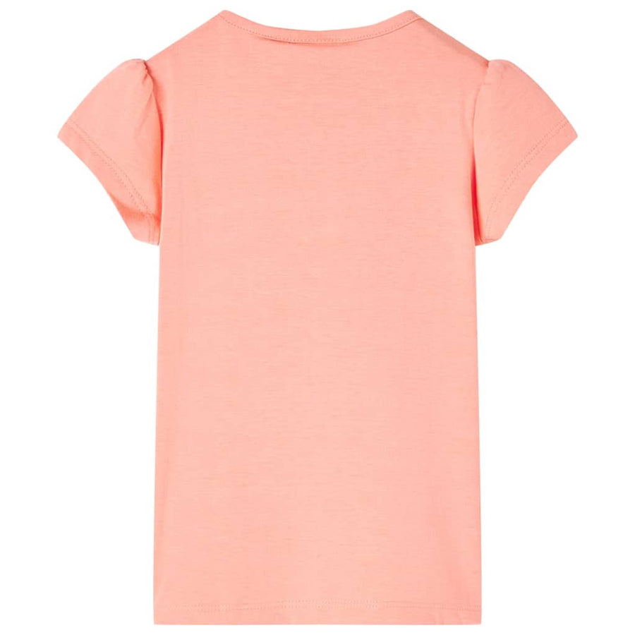 Kindershirt 116 neonkoraal Koraal