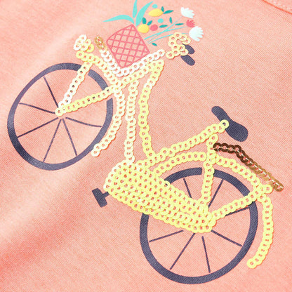 Kindershirt 140 neonkoraalkleurig Koraal