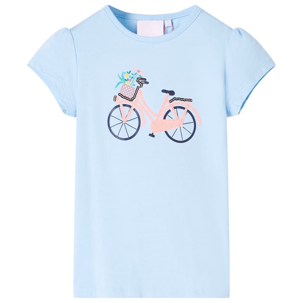 Kindershirt 116 lichtblauw Blauw 116