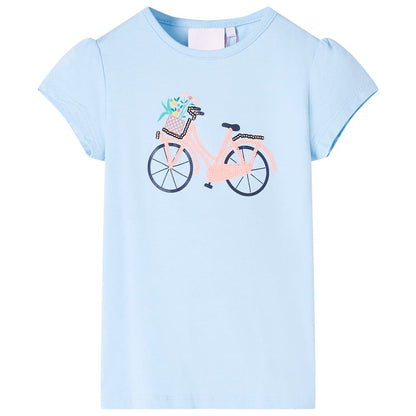 Kindershirt 116 lichtblauw Blauw 116