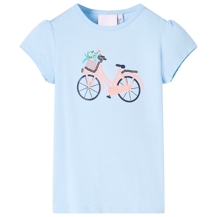 Kindershirt 116 lichtblauw Blauw 116