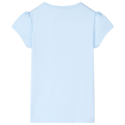 Kindershirt 116 lichtblauw Blauw 116