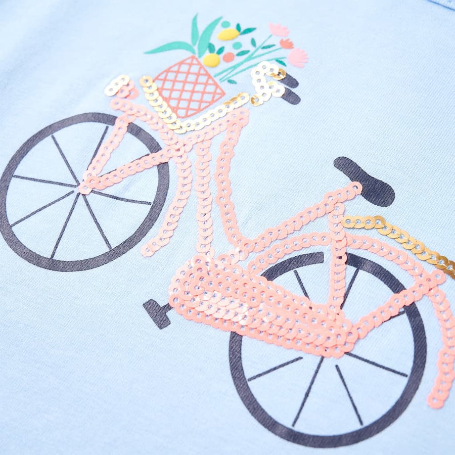 Kindershirt 116 lichtblauw Blauw 116