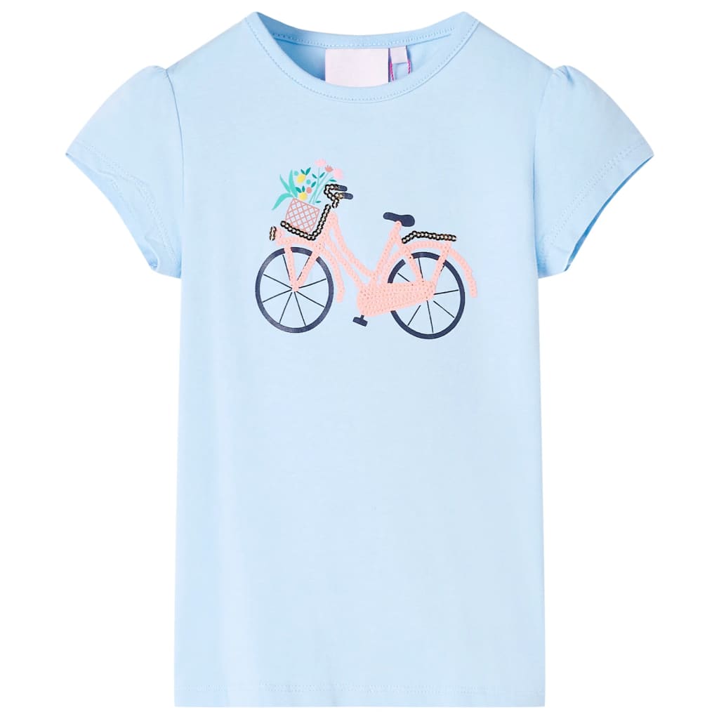 Kindershirt 128 lichtblauw Blauw 128
