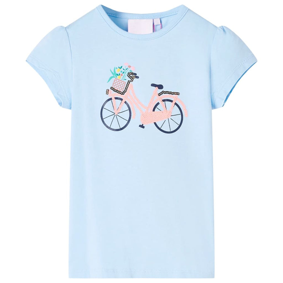 Kindershirt 128 lichtblauw Blauw 128