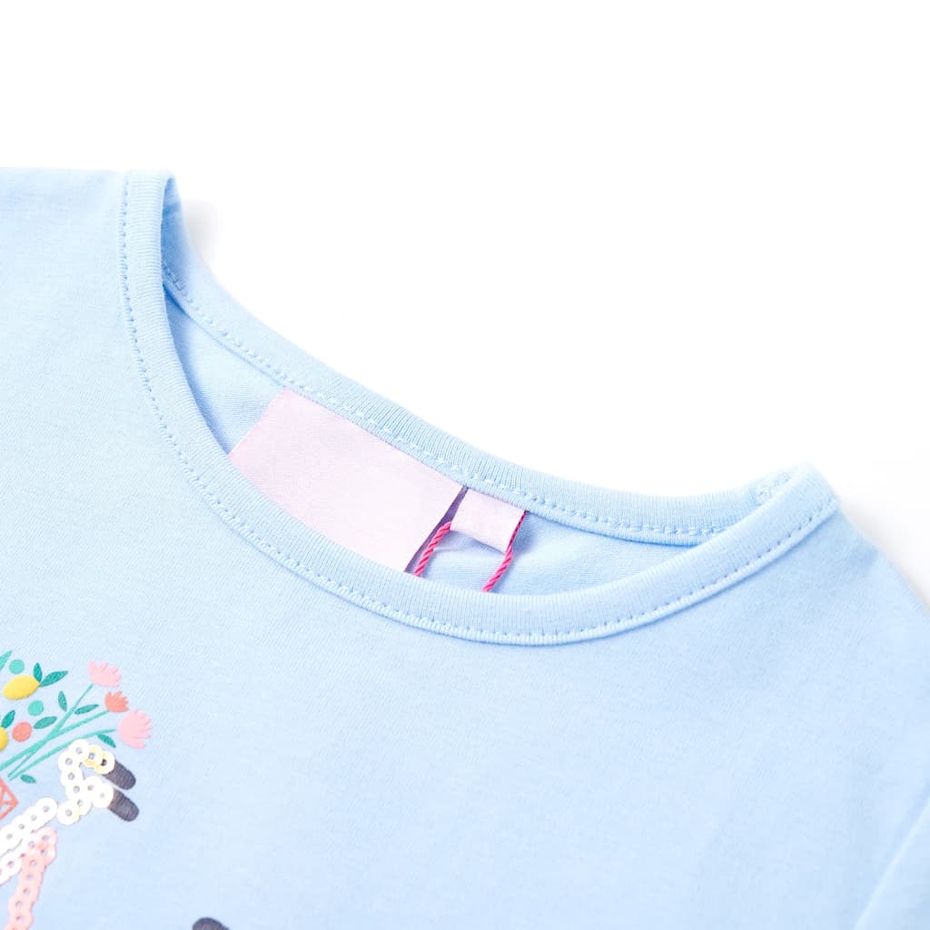 Kindershirt 128 lichtblauw Blauw 128