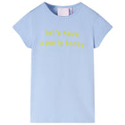 Kindershirt 92 lichtblauw katoen
