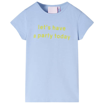 Kindershirt 92 lichtblauw Blauw
