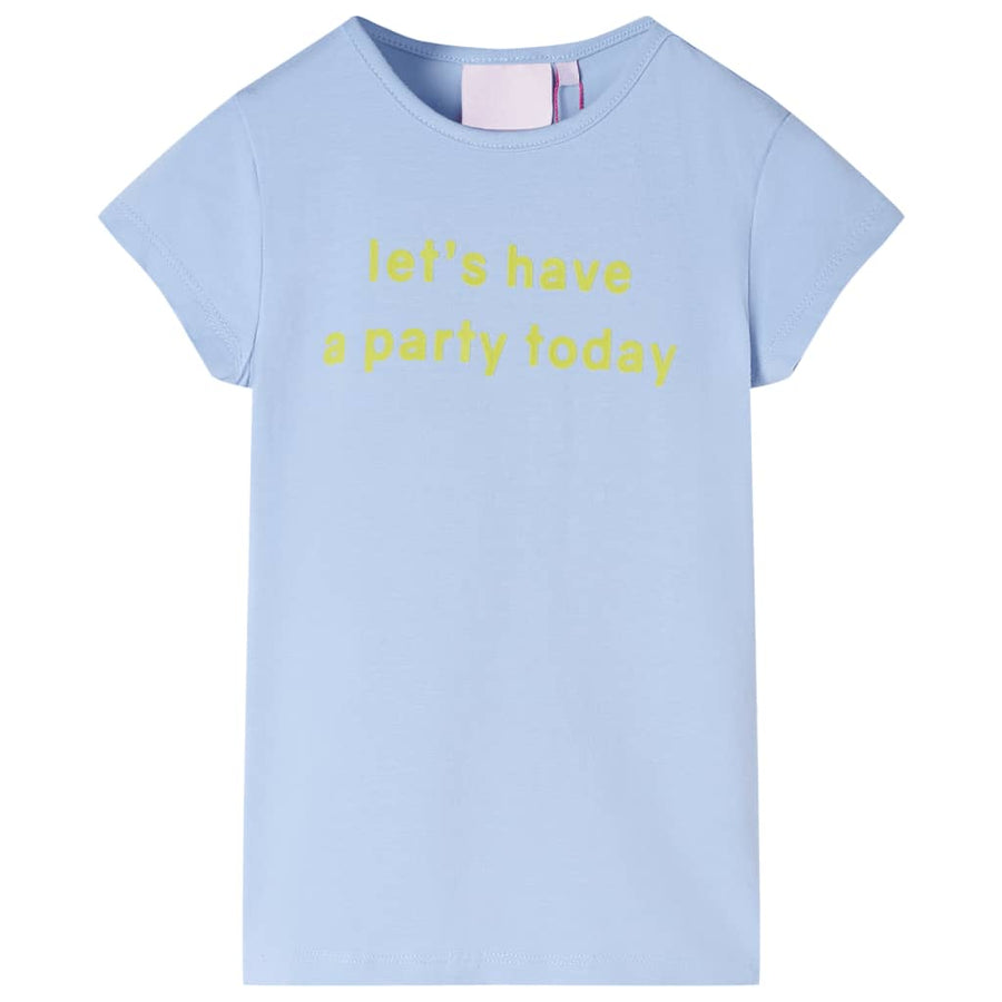 Kindershirt 92 lichtblauw Blauw