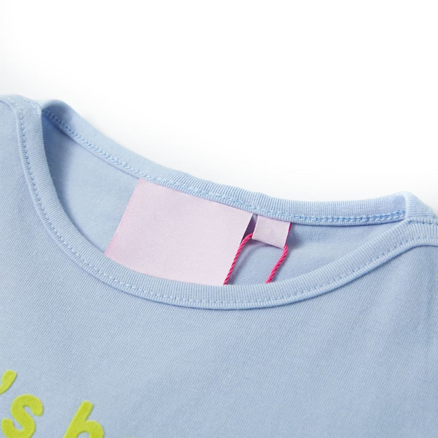 Kindershirt 92 lichtblauw Blauw