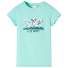 Kindershirt 128 licht mint