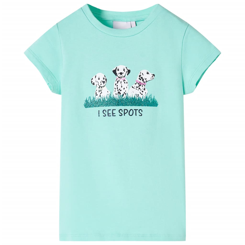 Kindershirt 140 lichtmint Mintgroen