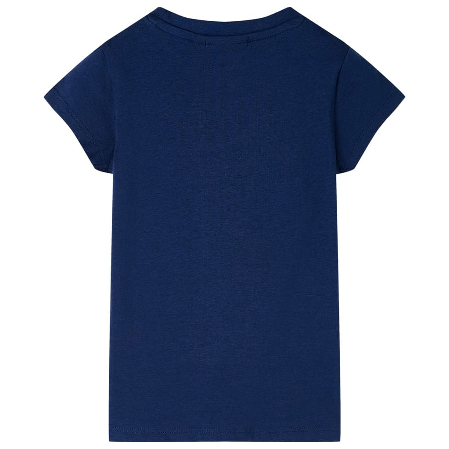 Kindershirt 116 marineblauw Blauw