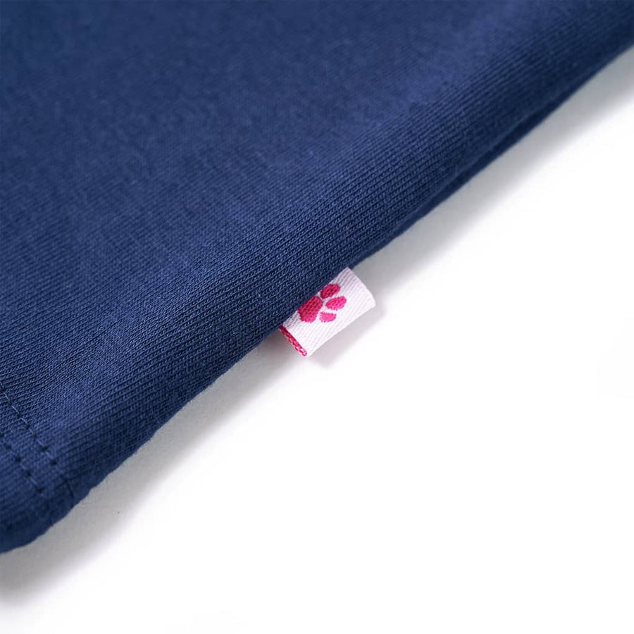 Kindershirt 116 marineblauw Blauw