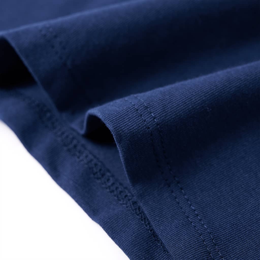 Kindershirt 116 marineblauw Blauw