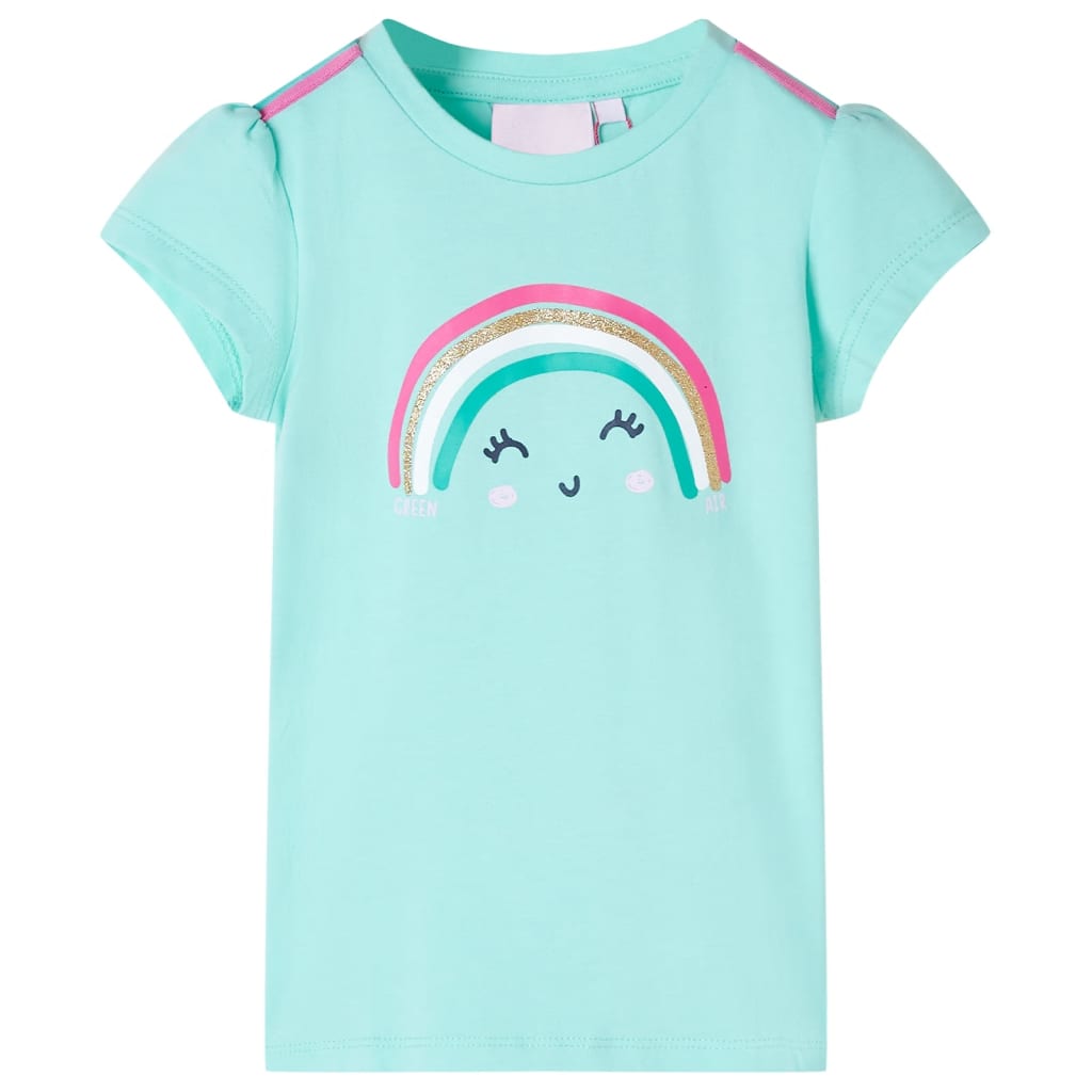 Kindershirt 104 lichtmintkleurig Mintgroen 104