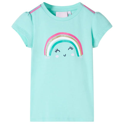 Kindershirt 104 lichtmintkleurig Mintgroen 104