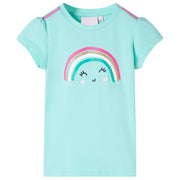 Kids T-shirt 116 light mint