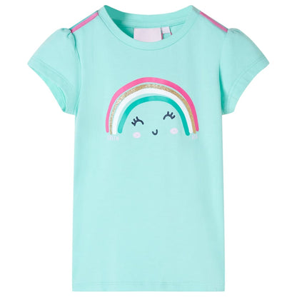 Kindershirt 116 lichtmint Mintgroen 116