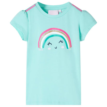 Kindershirt 140 lichtmint Mintgroen