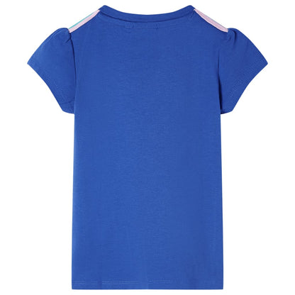 Kindershirt 116 kobaltblauw Blauw 116