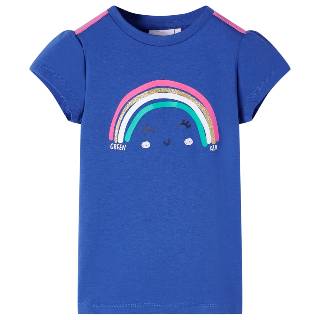 Kindershirt 128 kobaltblauw Blauw 128