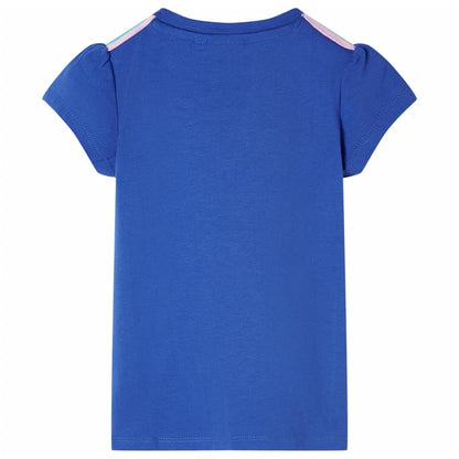 Kindershirt 128 kobaltblauw Blauw 128