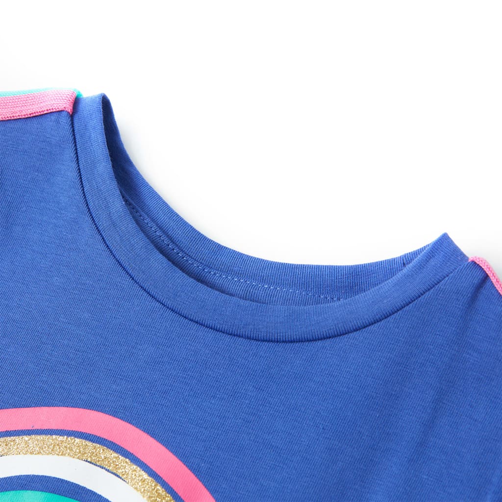 Kindershirt 128 kobaltblauw Blauw 128