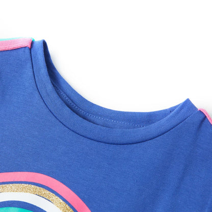 Kindershirt 128 kobaltblauw Blauw 128