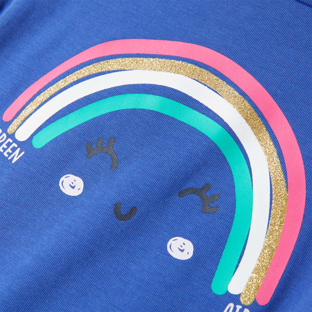 Kindershirt 128 kobaltblauw Blauw 128