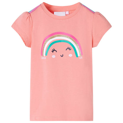 Kindershirt 104 lichtkoraalkleurig Koraal