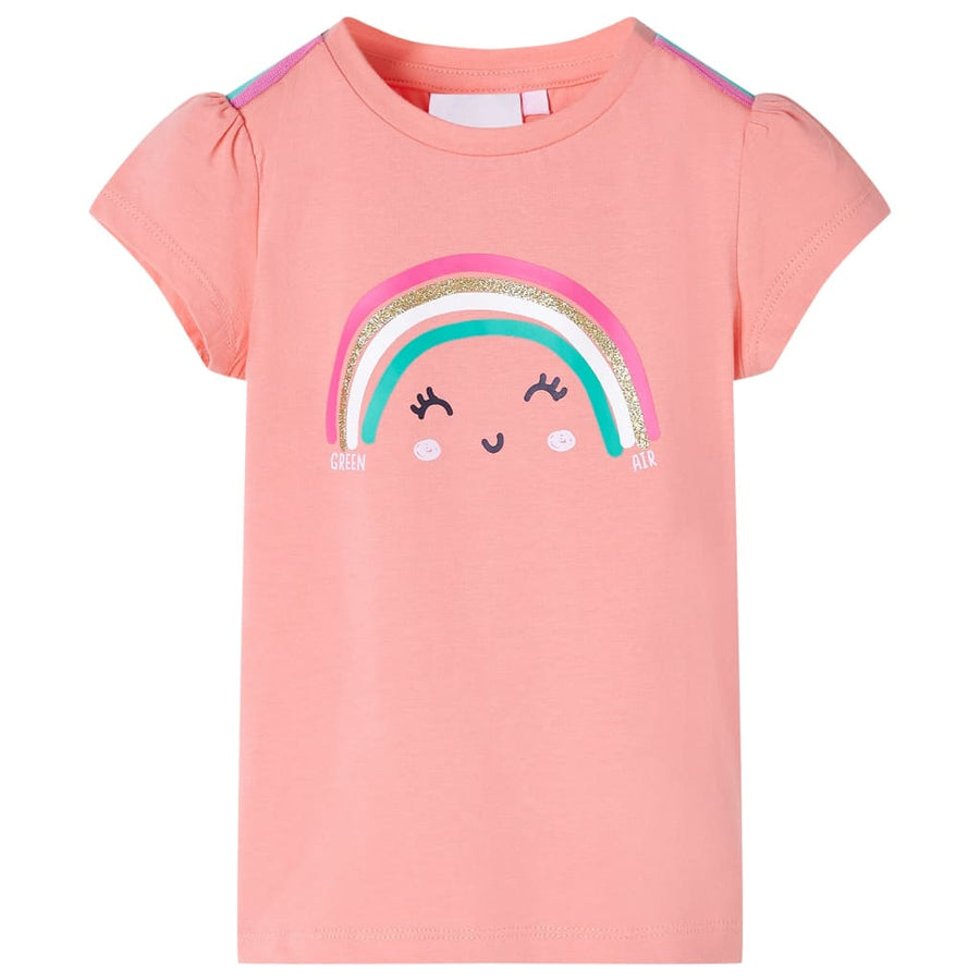 Kindershirt 104 lichtkoraalkleurig Koraal