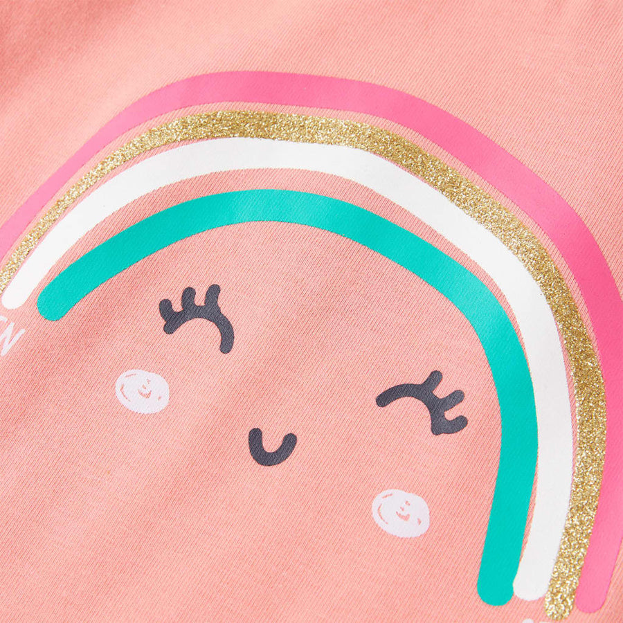 Kindershirt 104 lichtkoraalkleurig Koraal
