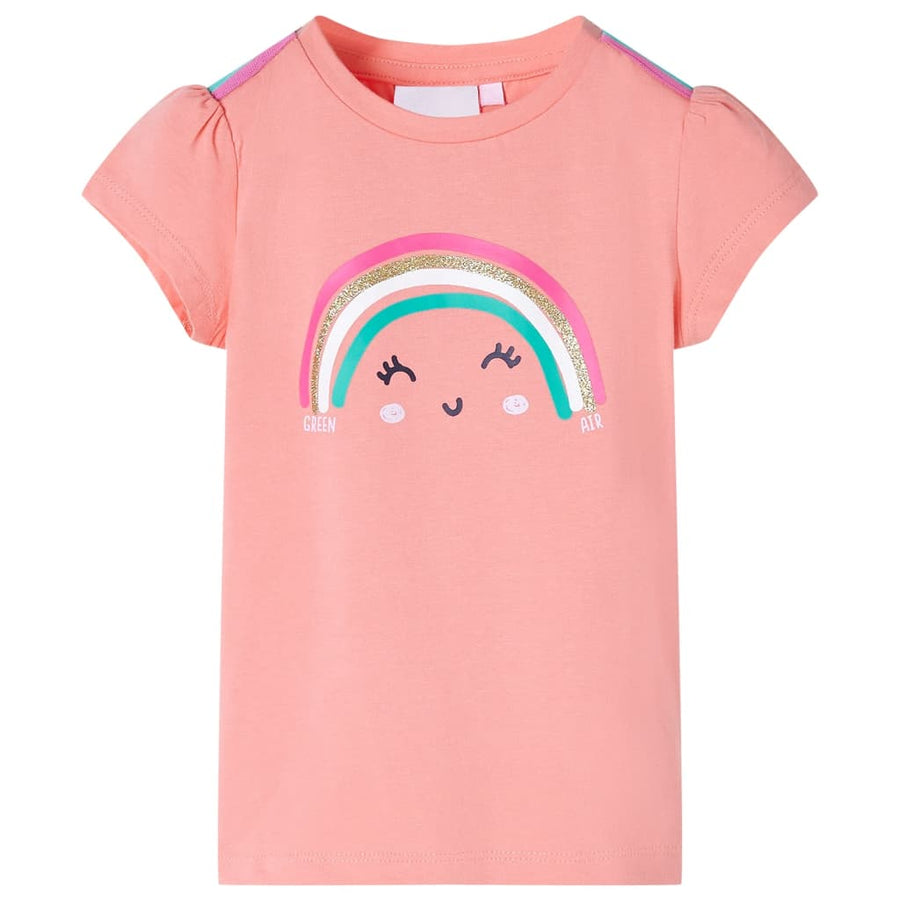 Kindershirt 116 lichtkoraalkleurig Koraal