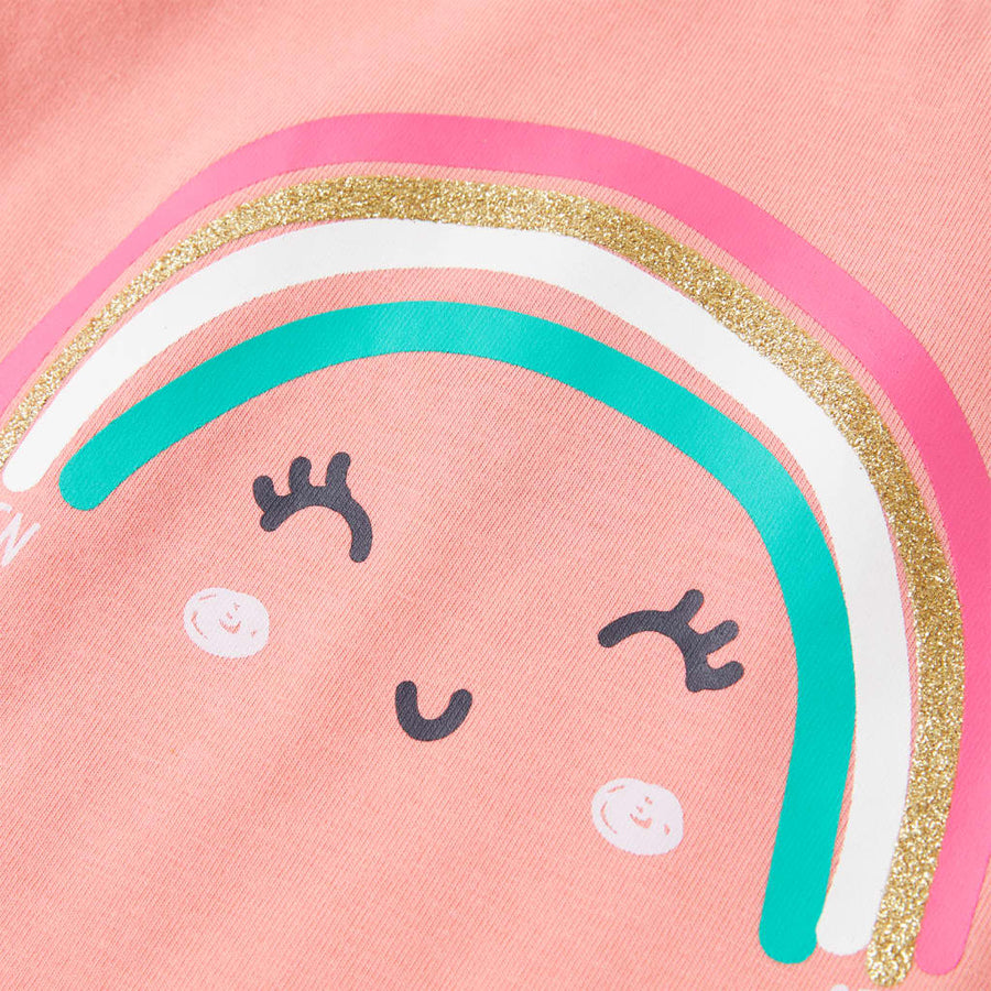 Kindershirt 116 lichtkoraalkleurig Koraal