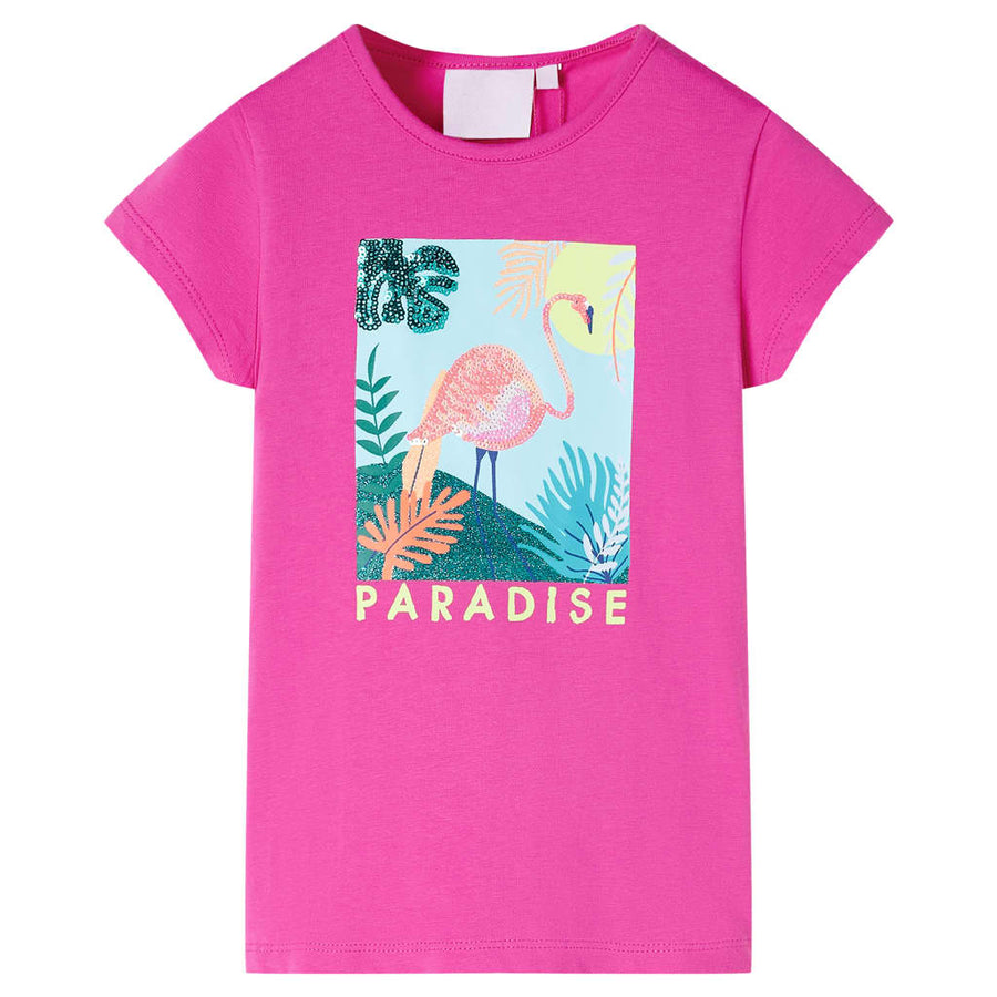 Kindershirt 104 donkerroze Roze