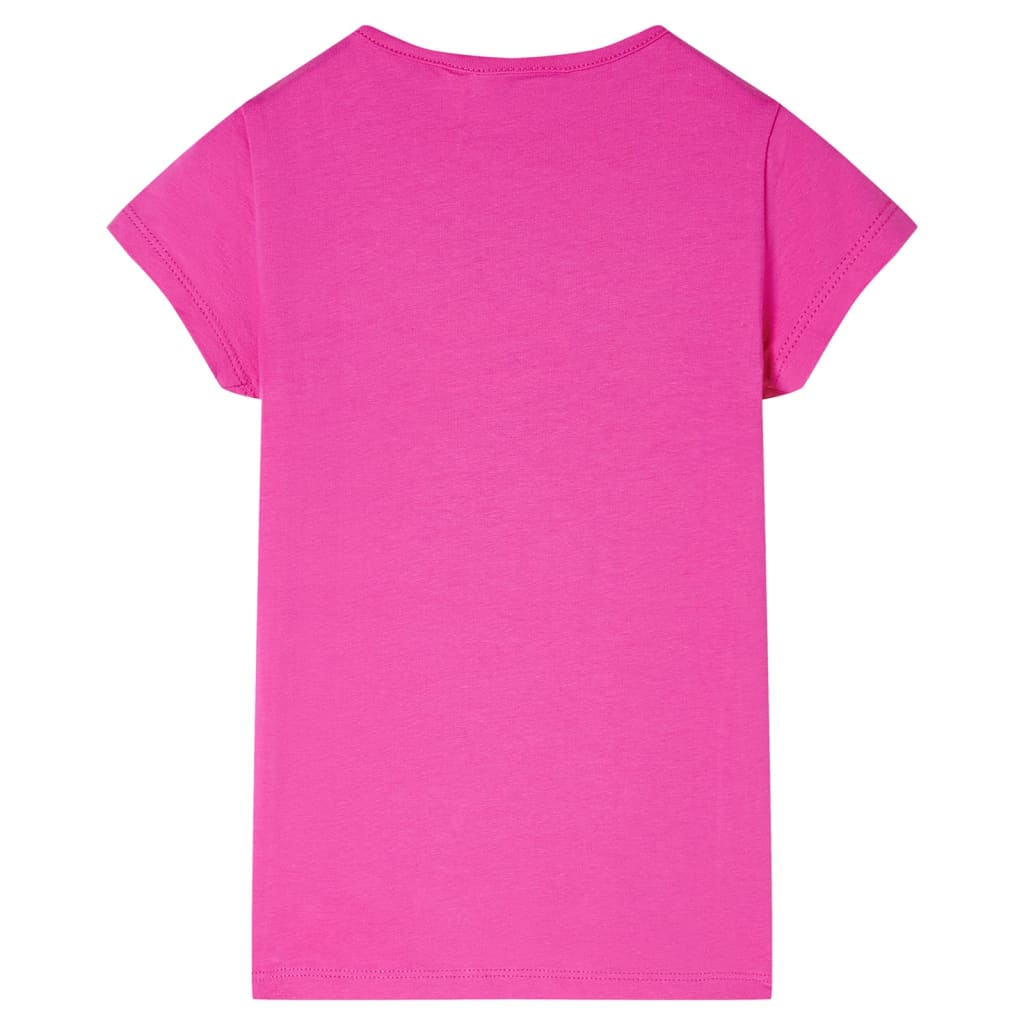 Kindershirt 104 donkerroze Roze