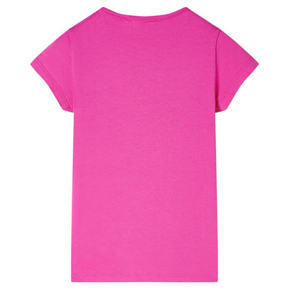 Kindershirt 104 donkerroze Roze