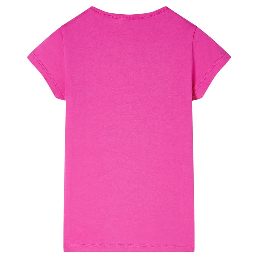 Kindershirt 104 donkerroze Roze