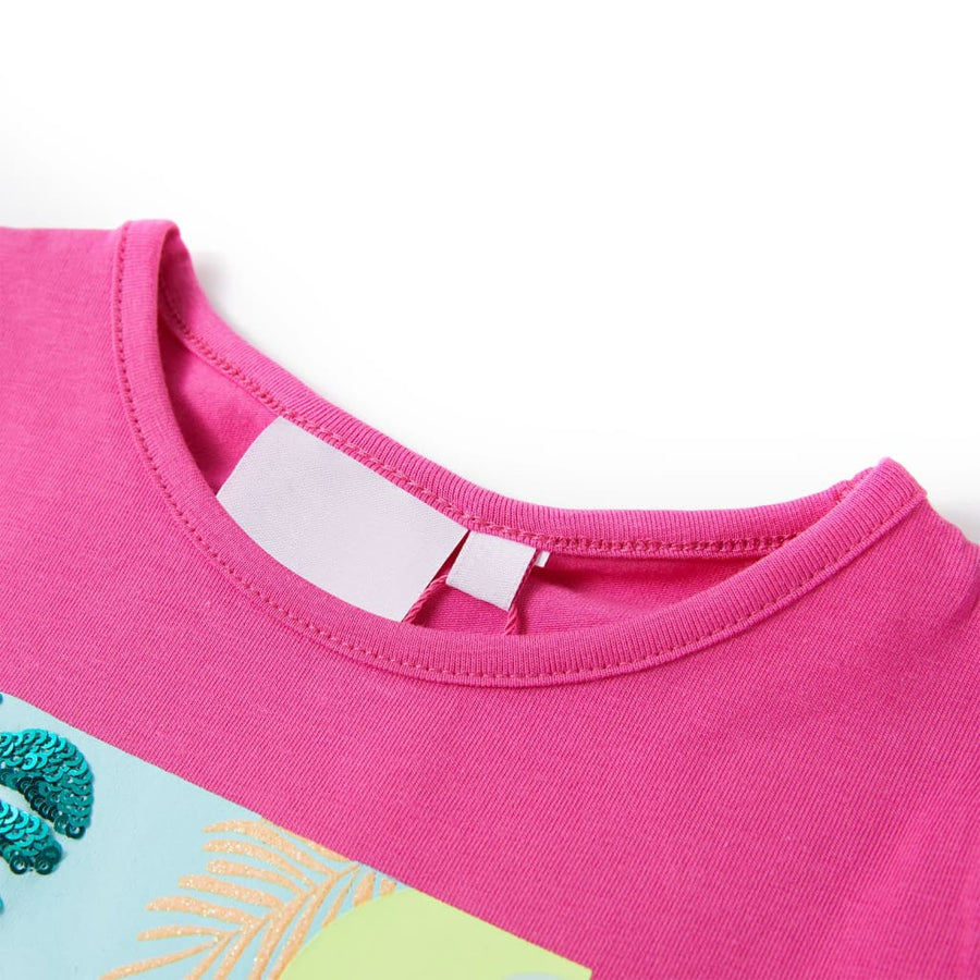 Kindershirt 104 donkerroze Roze