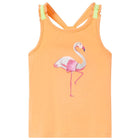 Kindertopje 128 feloranje flamingo