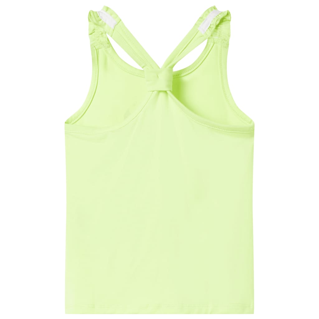 Kindertopje 128 neongeel Geel 128