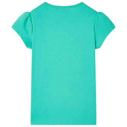 Kindershirt 116 mintkleurig Mintgroen
