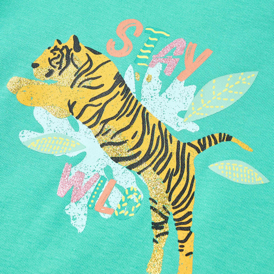 Kindershirt 116 mintkleurig Mintgroen