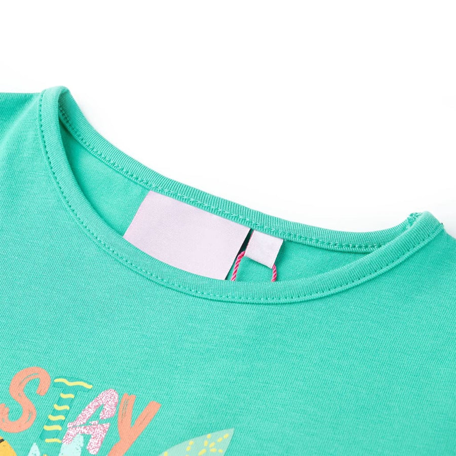 Kindershirt 128 mintkleurig Mintgroen