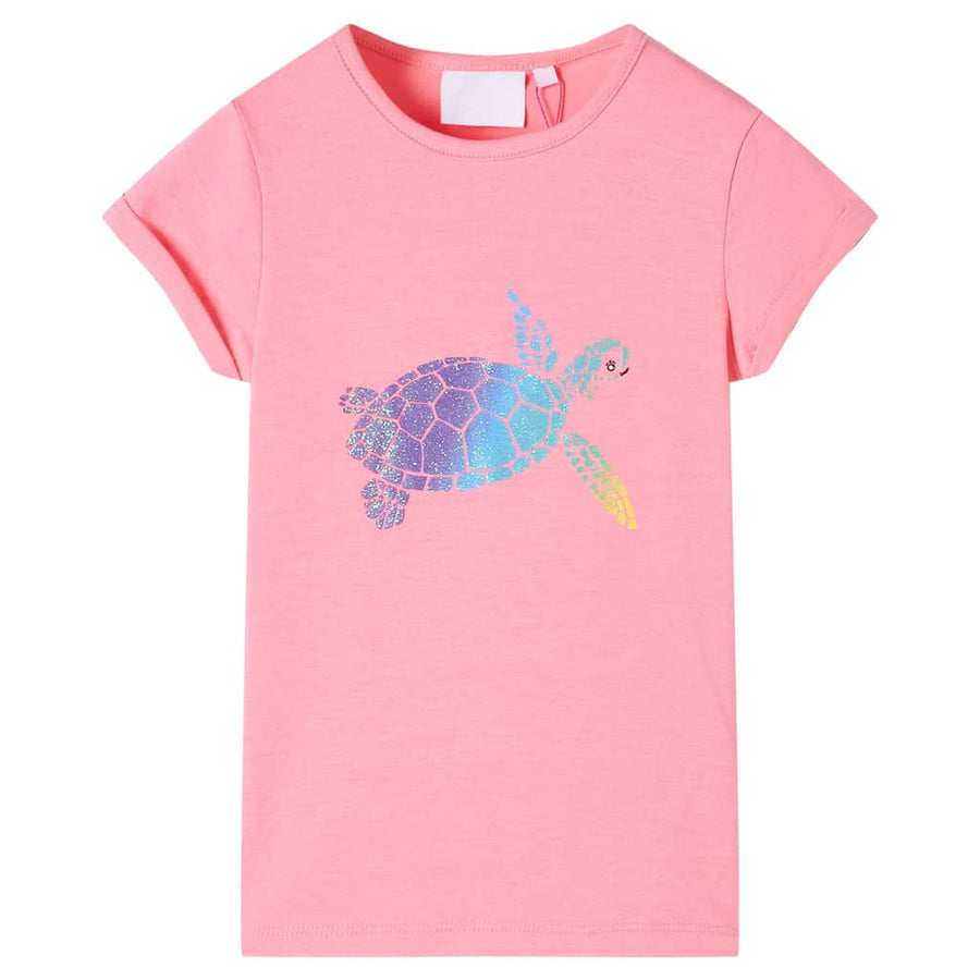 Kindershirt 128 felroze Roze 128